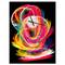 Designart Colorful Thick Strokes In Black Wall Clock